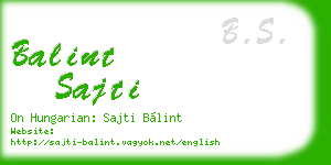 balint sajti business card