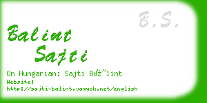 balint sajti business card